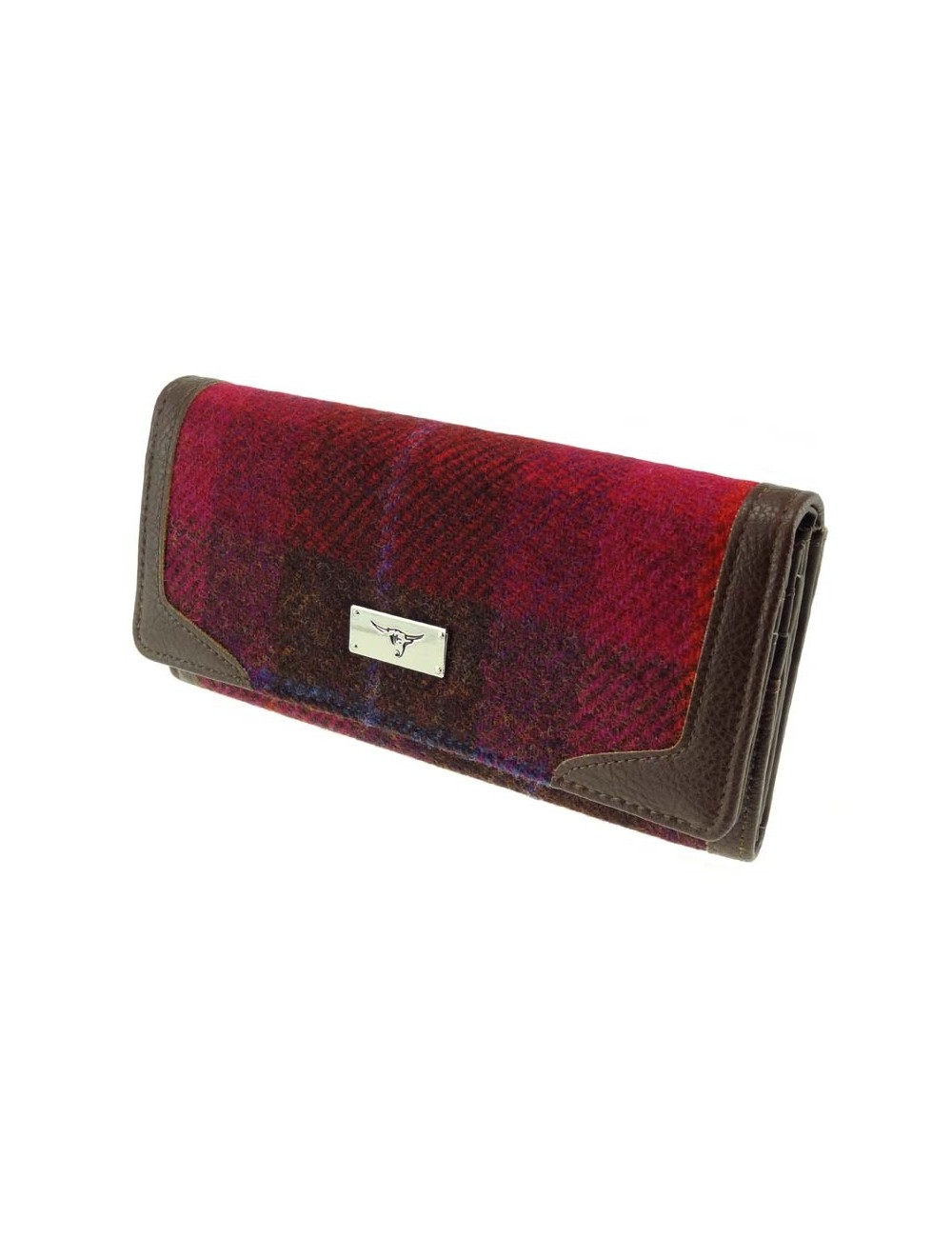 Portemonnaie 'Bute' Harris Tweed - Deep pink