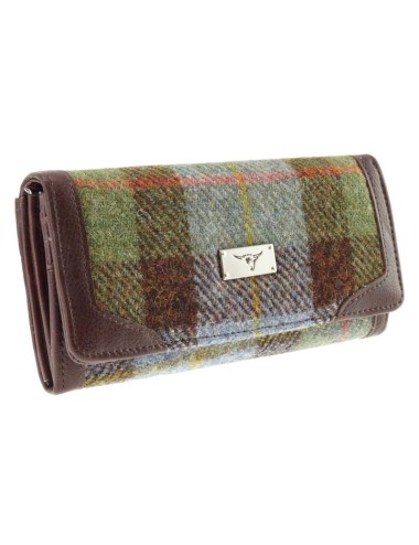Portemonnaie 'Bute' Harris Tweed - Mac Leod Tartan