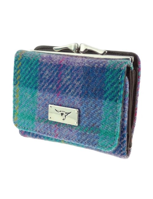 Harris Tweed Portemonnaie - Green&Purple