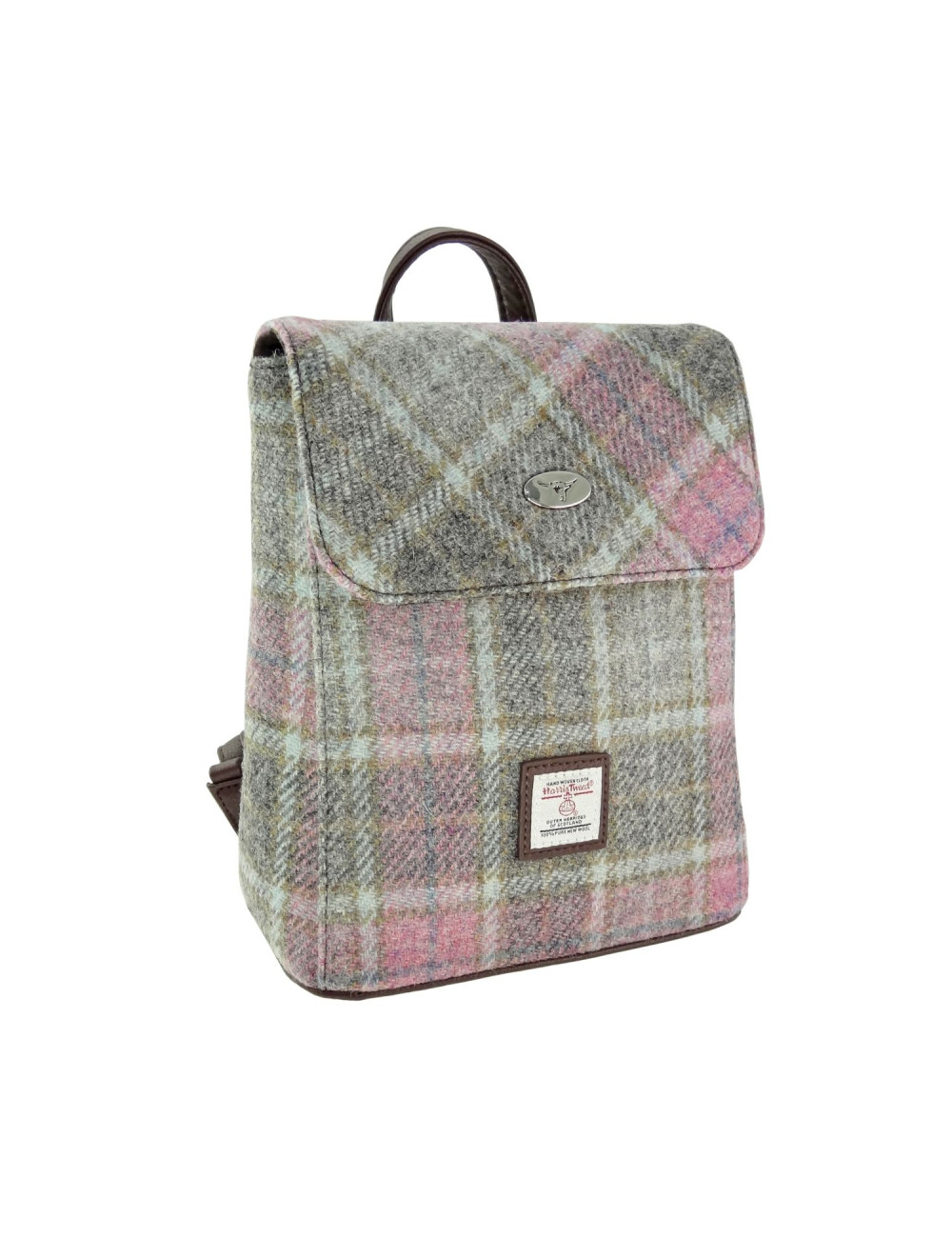 Rucksack 'Tummel' Harris Tweed - Soft Pink Buchanan