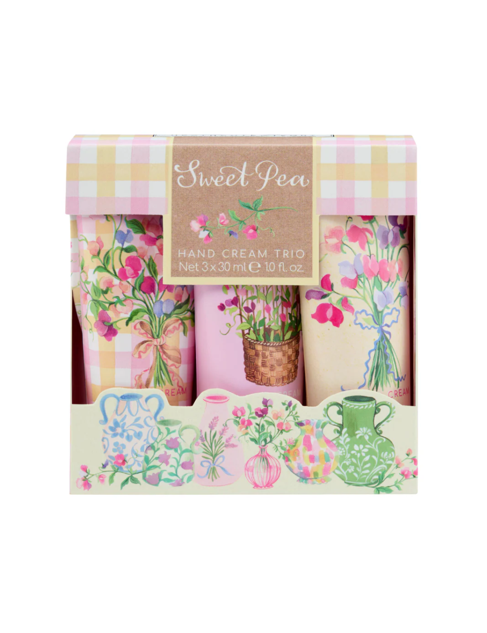 Sweet Pea & Honeysuckle Trio de crèmes mains 3x30ml