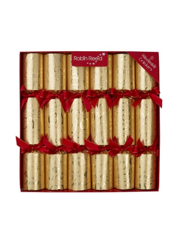 Christmas Crackers Box 12stk - GOLD JOYEAUX NOEL