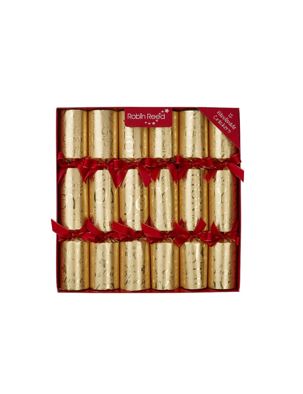 copy of Christmas Crackers Box 12stk - Plaid red&gold