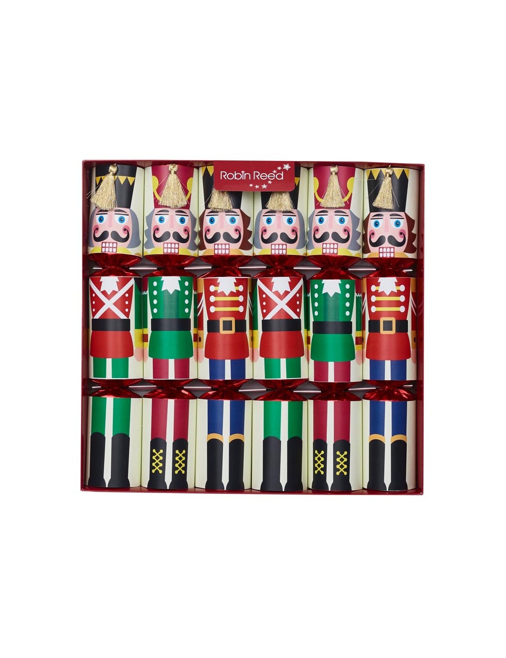 Christmas Crackers Box 6stk - Racing Nutcracker