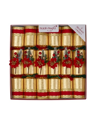 Christmas Crackers Box 6stk - POINSETTIA