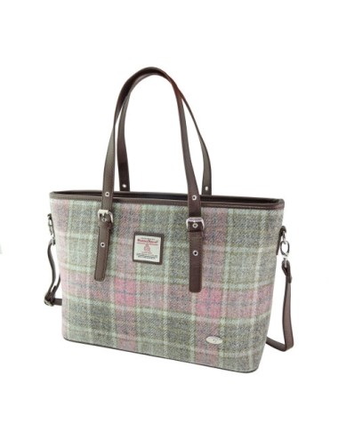 Borsa a tracolla Spey - Harris Tweed Soft Pink Buchanan