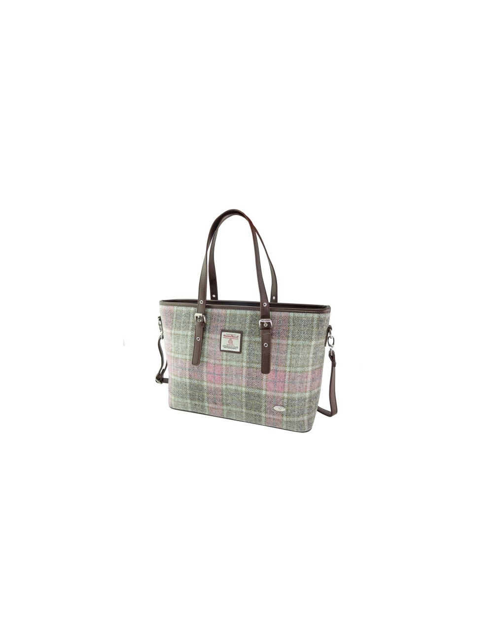 Schultertasche Spey - Harris Tweed Soft Pink Buchanan