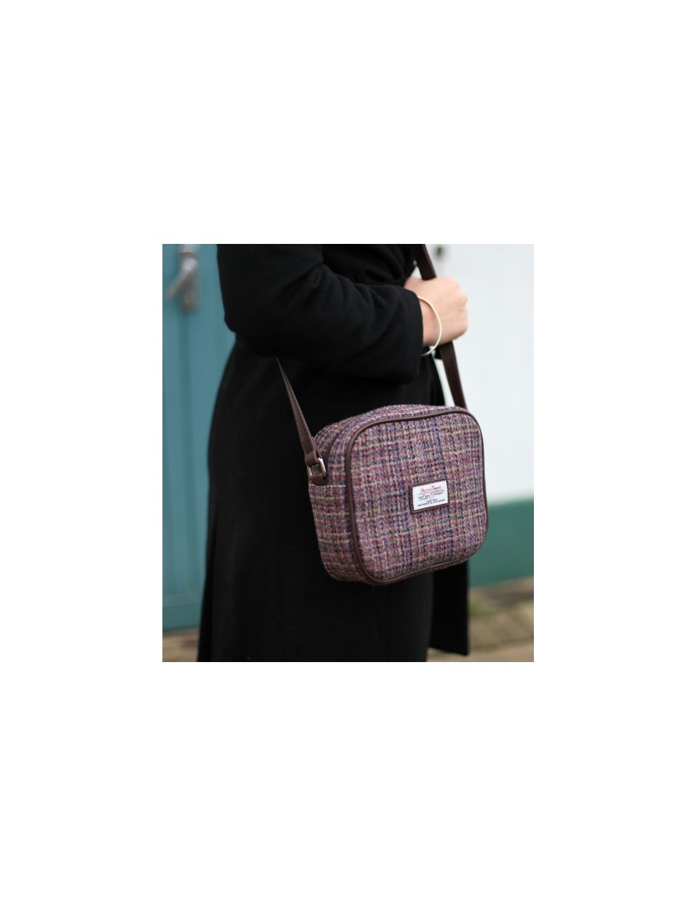 Borsa 'Almond' Harris Tweed - Soft Pink Buchanan
