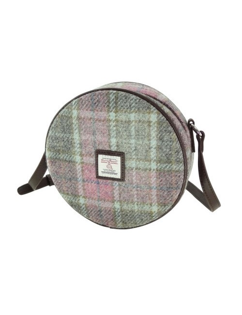 Borsa a tracolla 'Bannock' Harris Tweed - Soft Pink Buchanan