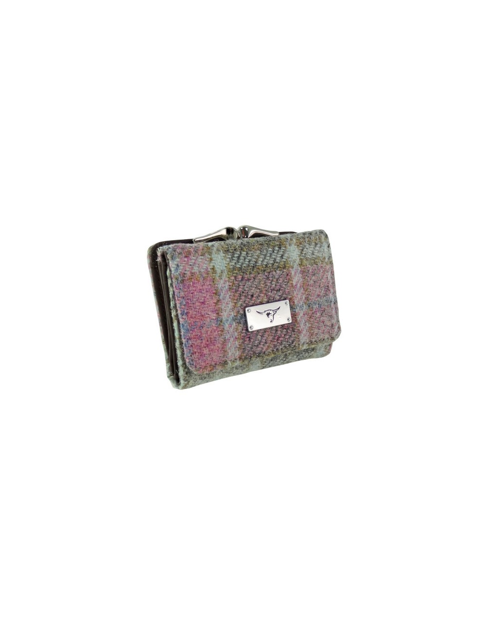 Portafoglio 'Unst' Harris Tweed - Soft Pink Buchanan