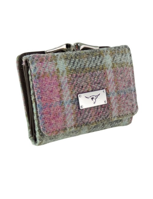Harris Tweed Portemonnaie - Green&Purple