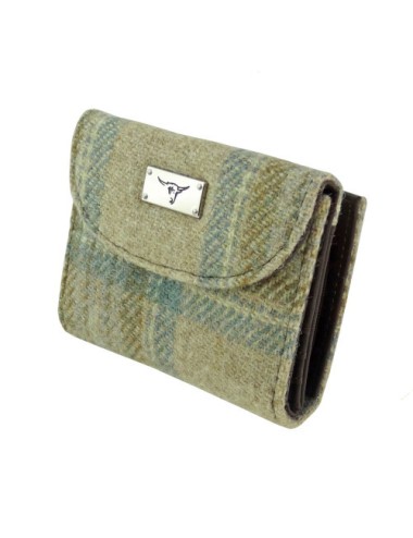 Portefeuille 'Jura' Harris Tweed - Beige Stewart