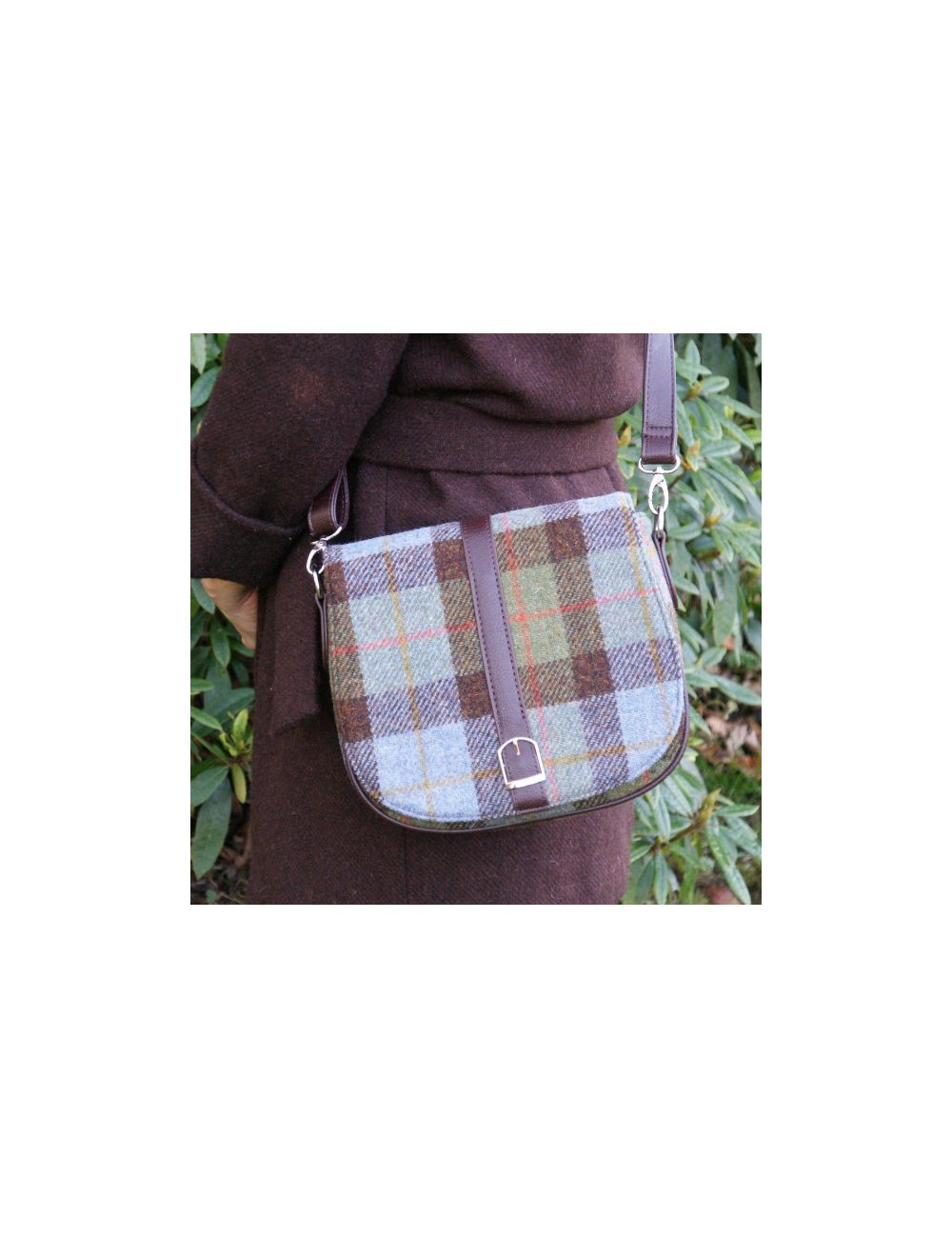 Schultertasche 'Beauly' - Harris Tweed Soft Pink Buchanan