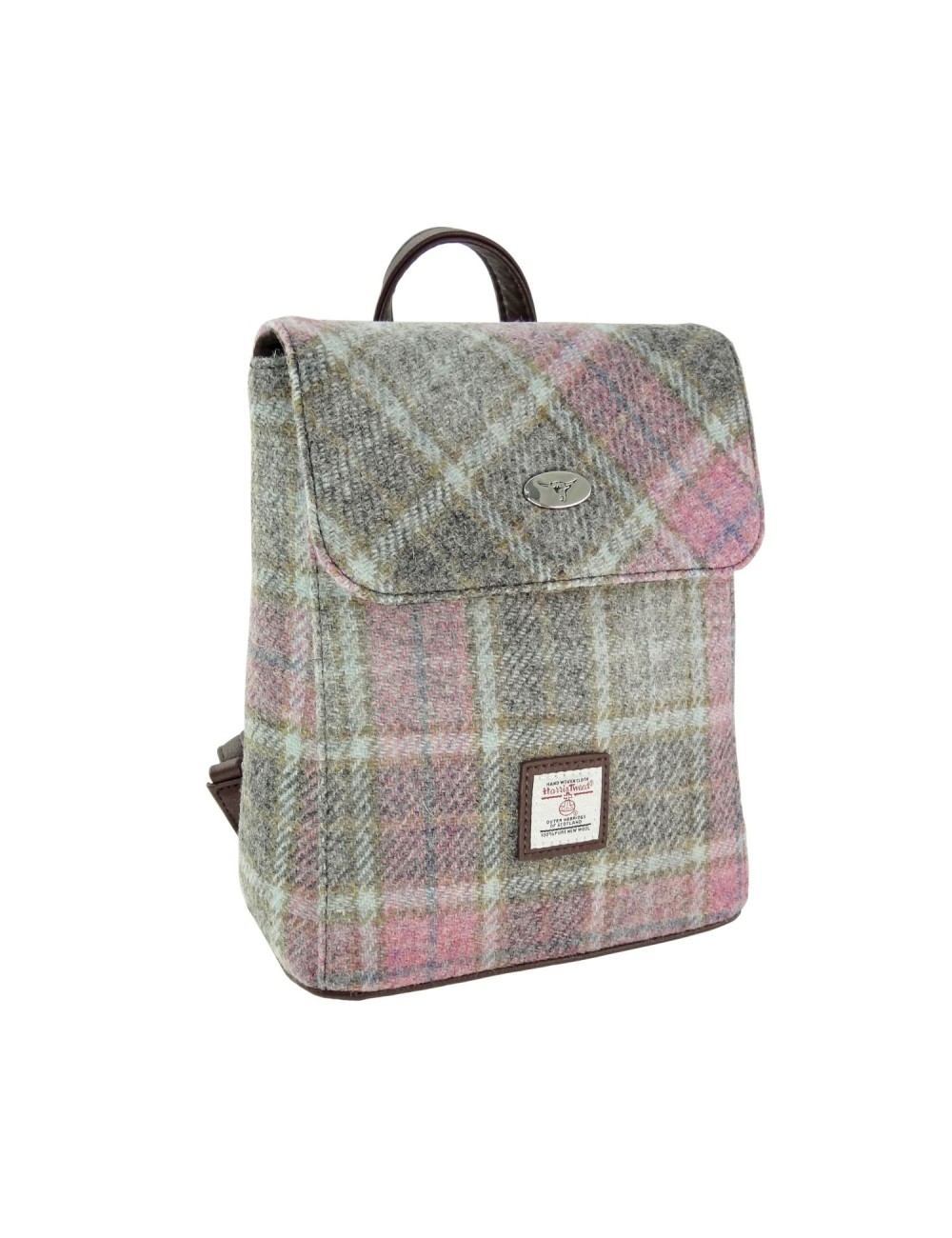 Sac à dos 'Tummel' Harris Tweed - Soft Pink Buchanan