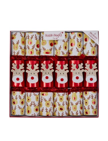 Christmas Crackers Box 6stk - Racing Reindeer