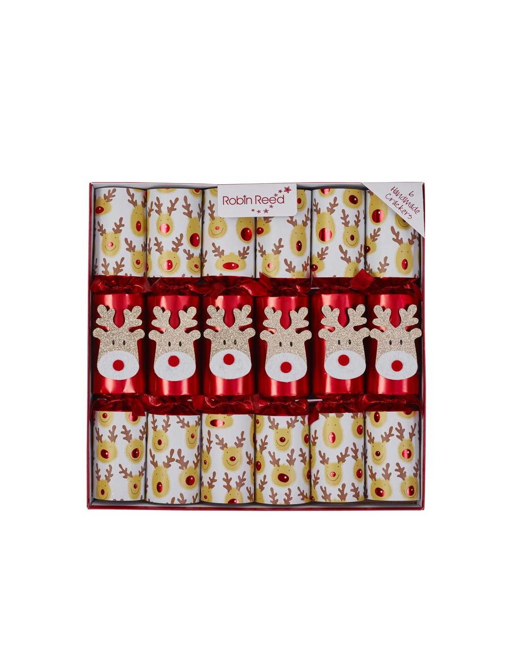 Christmas Crackers Box 6stk - Racing Reindeer