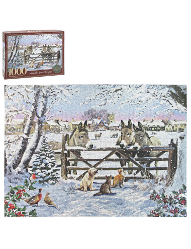 Puzzle 1000pc - Winter Donkey