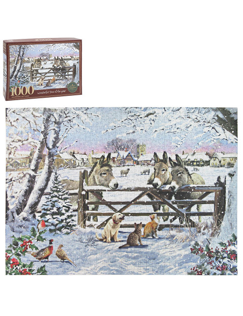 Puzzle 1000pc - Winter Donkey
