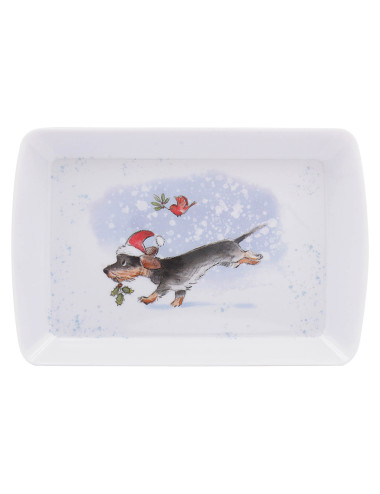 Dachshound in Snow - Scatter Tray