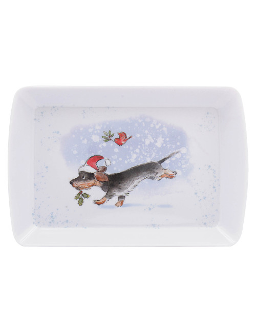 Dachshound in Snow - Scatter Tray