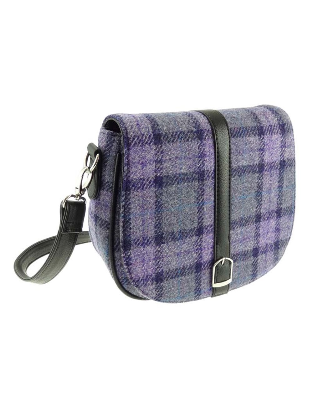 Schultertasche 'Beauly' - Harris Tweed Purple Check