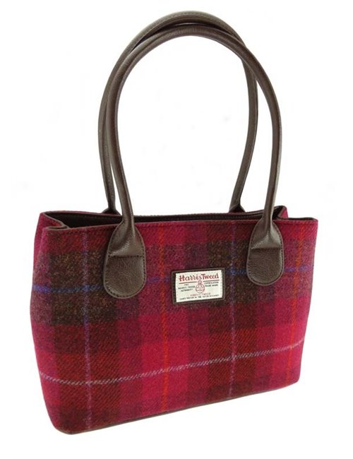 Handtasche 'Classic' - Harris Tweed Deep Pink