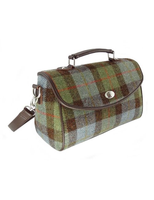 Schultertasche Breit - Harris Tweed Mac Leod Tartan