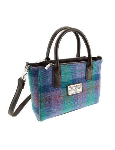 Handtasche 'Tote' Harris Tweed - Green&Purple