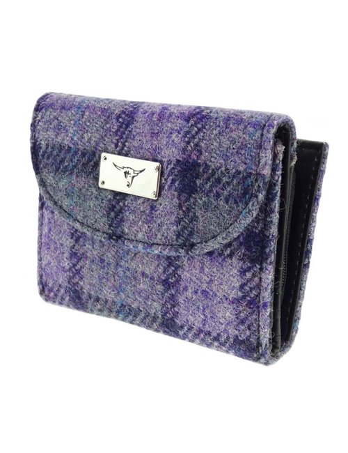 Portemonnaie 'Jura' Harris Tweed - Bold Purple