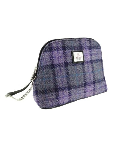Umhängetasche 'mini' - Harris Tweed Purple Check