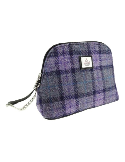 Borsa a tracolla 'mini' - Harris Tweed Purple Check